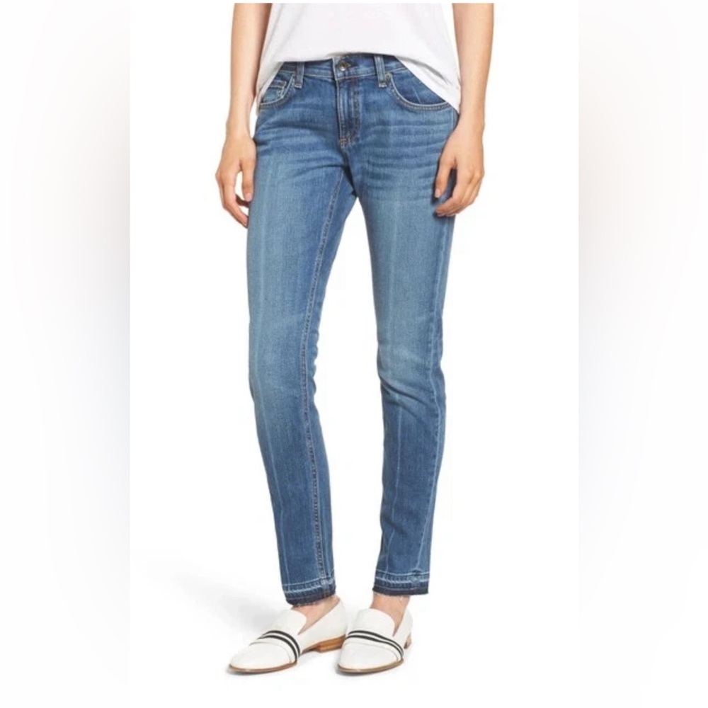 Rag & Bone Dre Boyfriend Jeans Womens 26 X 29 Coopers Slim Fit Denim Release Hem